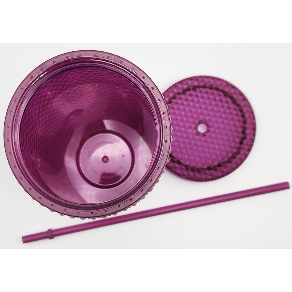 Starbucks 2022 Holiday Sangria Berry Pink Studded Bling Tumbler 24oz Venti Matte - Picture 4 of 8